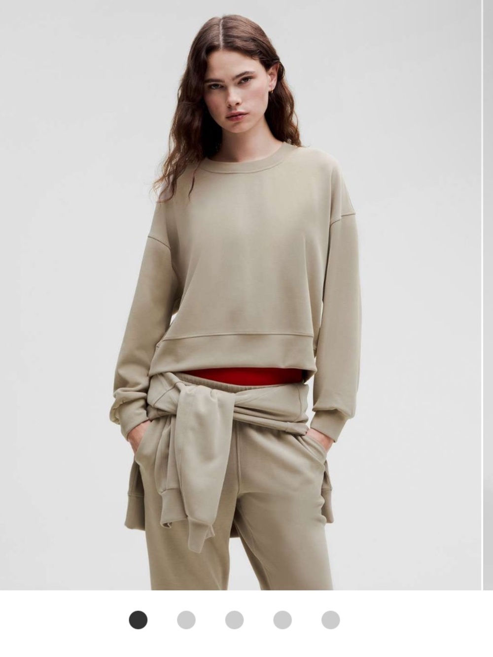 lululemon athletica Riverstone Oversized Cropped Crew, WUC, Sz 8